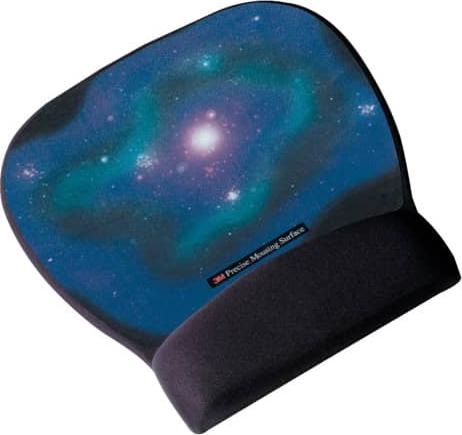 Actual product image 3M Mouse Pad with Gel Wrist Rest Star Galaxy (M)