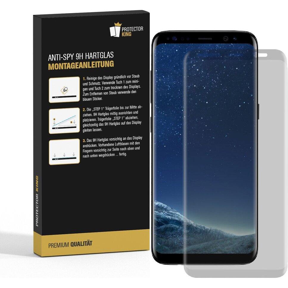 Thumbnail - Protectorking 1x Echtes Tempered 9H Panzerhartglas Blickschutz (1 Stück, Samsung Galaxy S9), Smartphone Schutzfolie