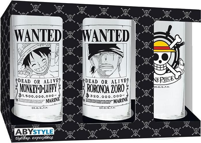 Actual product image ABYstyle ONE PIECE - Luffy Zoro & Skull - Set de 3 Verres