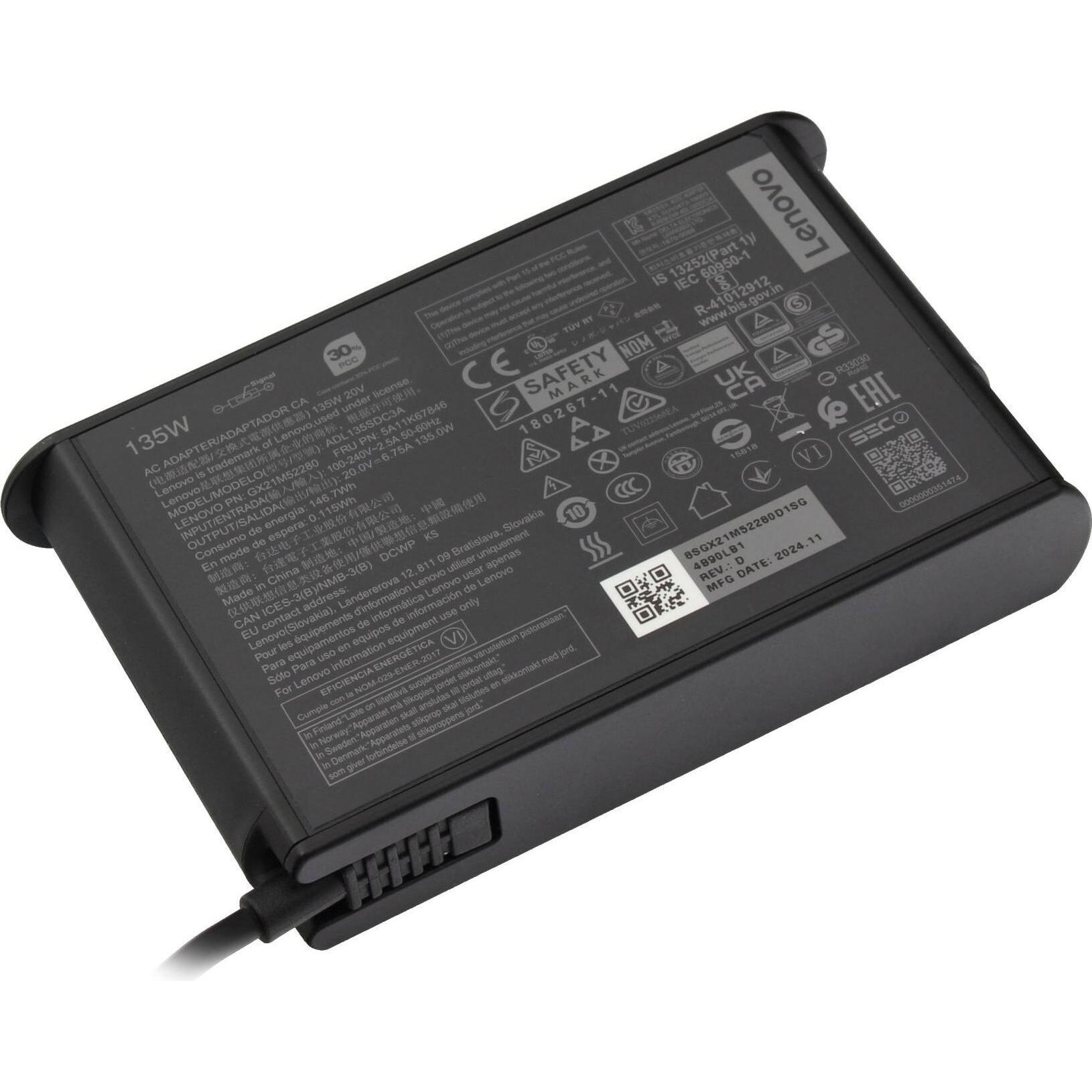 Lenovo ADL135SCC3A (135 W), Notebook Netzteil, Schwarz