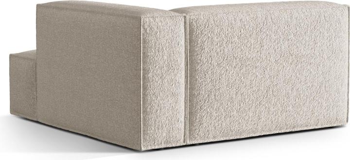 Image du produit Micadoni Bouclé Chaise Longue Droite, "Nuria", 1 Place, Beige, 147x147x72 Fabriqué en Europe (Méridienne)