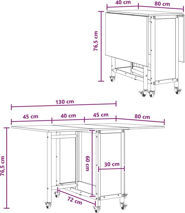 Produktbild vidaXL Esstisch