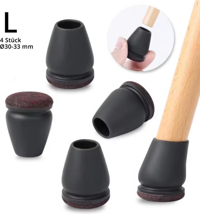 Produktbild Qmexa Profi-Stuhlbeinstulpen (Filzgleiter, 4 Stk.)