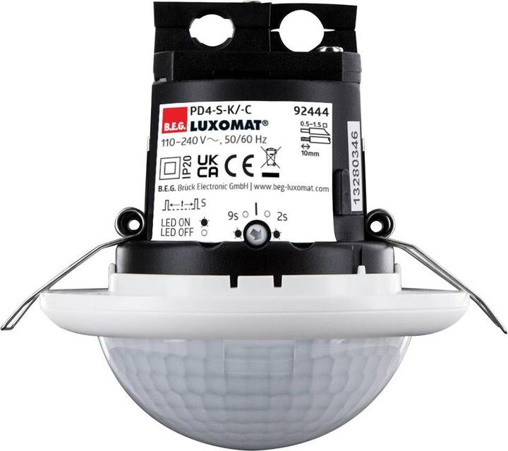 Actual product image BEG Luxomat recessed presence detector 92444 PD4-S-K-DE white for long corridors (20 m)