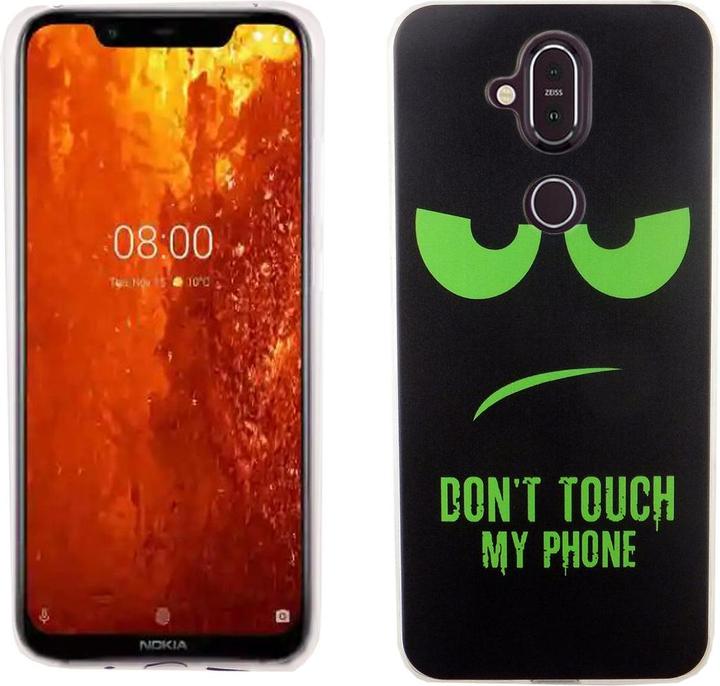 Actual product image König Design Nokia 8.1 / Nokia X7 Mobile Phone Cover Protective Case Cover Bumper Dont Touch My Phone Green (Nokia 8.1, Nokia X7)