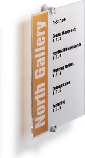 Image du produit Durable Plaque de porte Plaque en cristal A4