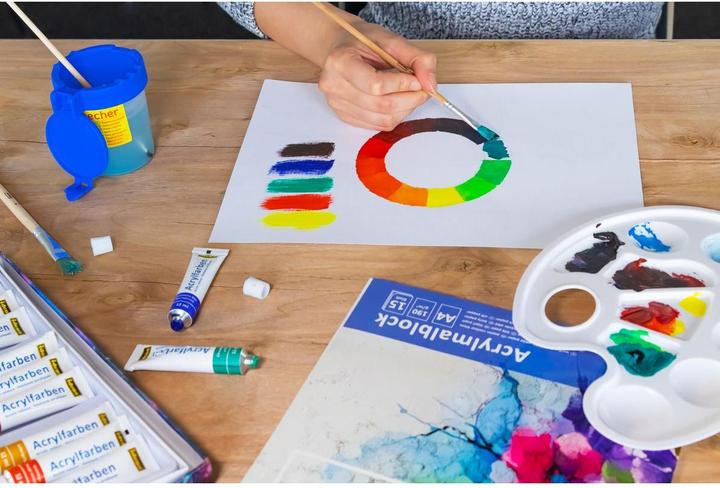 Actual product image Idena Brush cup with lid,plastic