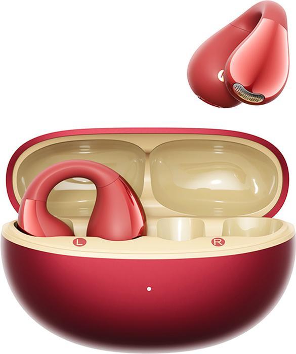 Actual product image QCY Crossky Clip C30S Headphones (red) (No noise cancellation, 40 h, Wireless)