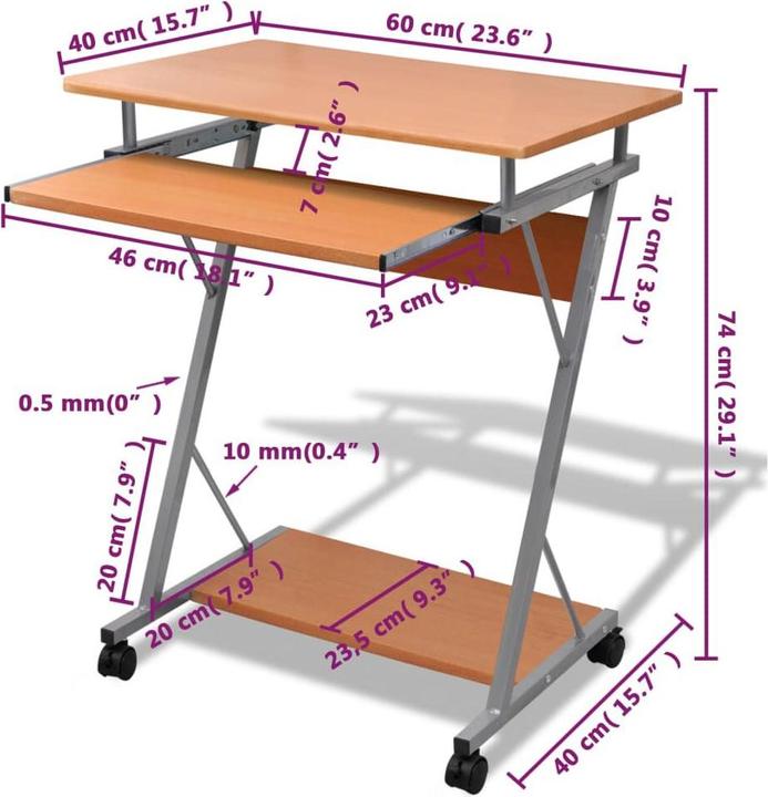 Actual product image VidaXL Prikseda (60 x 40 x 75 cm)