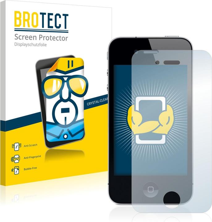Actual product image BROTECT Screen Protector Clear (2 Piece, Apple iPhone 4)