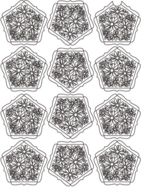 Image du produit Ursus Sphères de silhouettes "fleurs (300 g/m², 7 x)