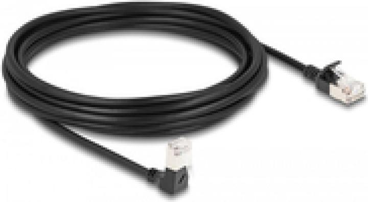 Actual product image Delock RJ45 network cable Cat.6A S/FTP Slim 90° bottom angle (S/FTP, CAT6a, 5 m)