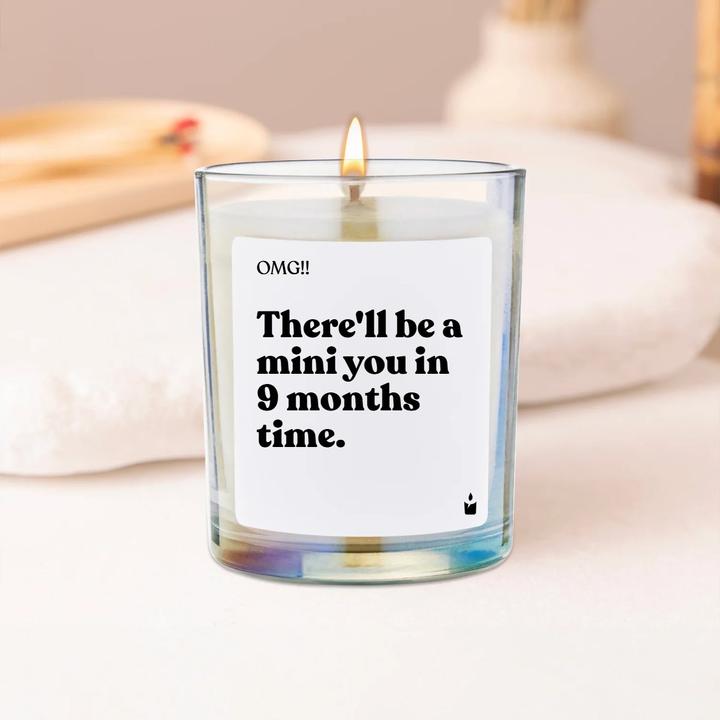 Actual product image Chatty Candles Scented candle Flowery There'll be a mini you in 9 months time.