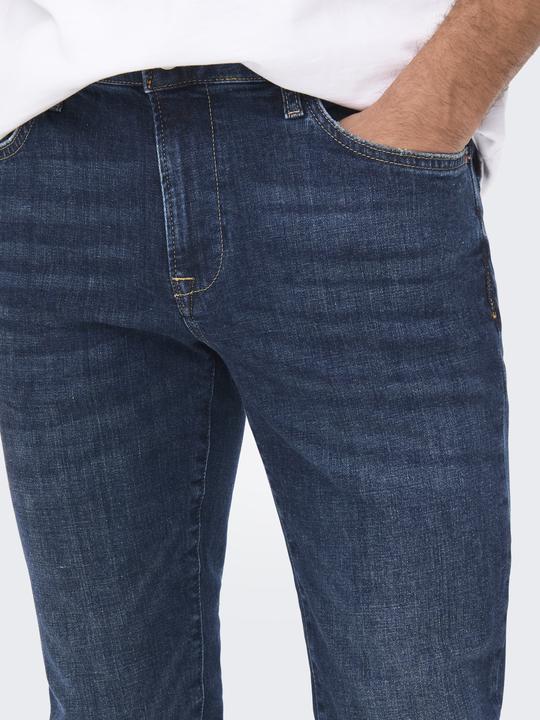Actual product image Only & Sons ONSLOOM DARK BLUE Slim Fit Jeans (W30/L34)
