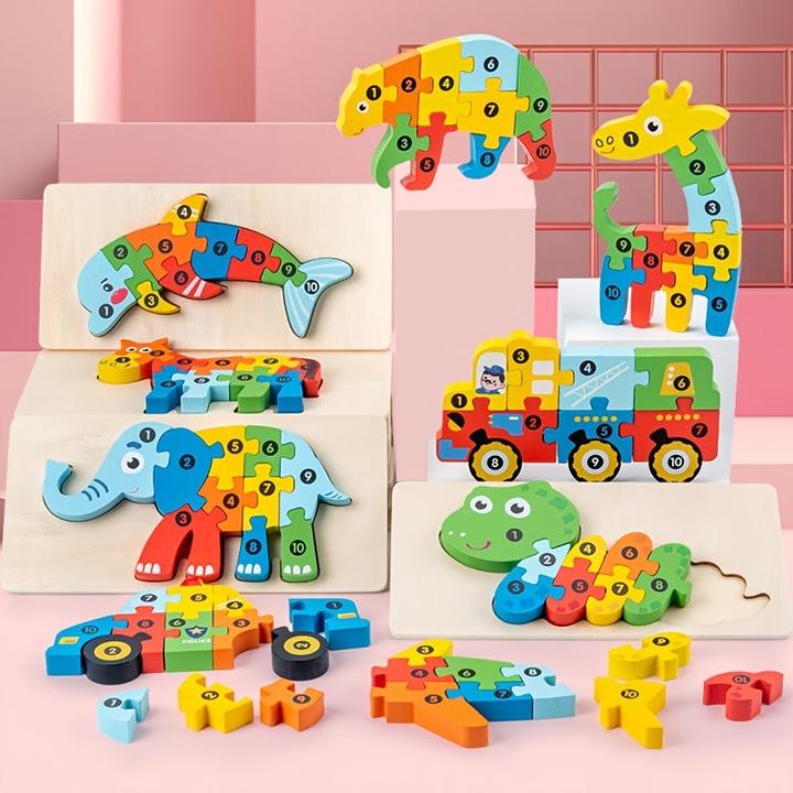 Produktbild Activity Board 3D Holzpuzzle für Kinder, Lernpuzzle, Perfektes Geschenk für Jungen und Mädchen, Motorikspielzeug