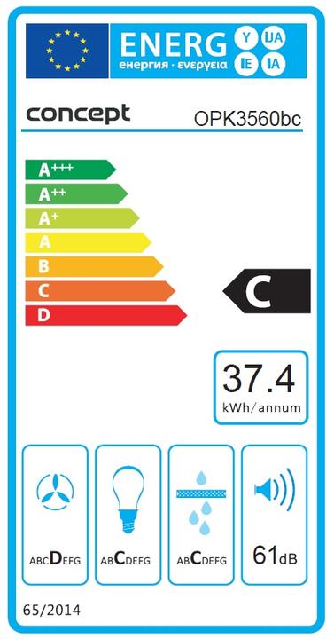 Energie-Label Concept OPK3560 (Wandhaube)