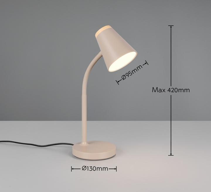 Produktbild Reality LED-Tischleuchte PONGO, R55831143, 4,5W, 500lm, 3000K, beige (500 lm)