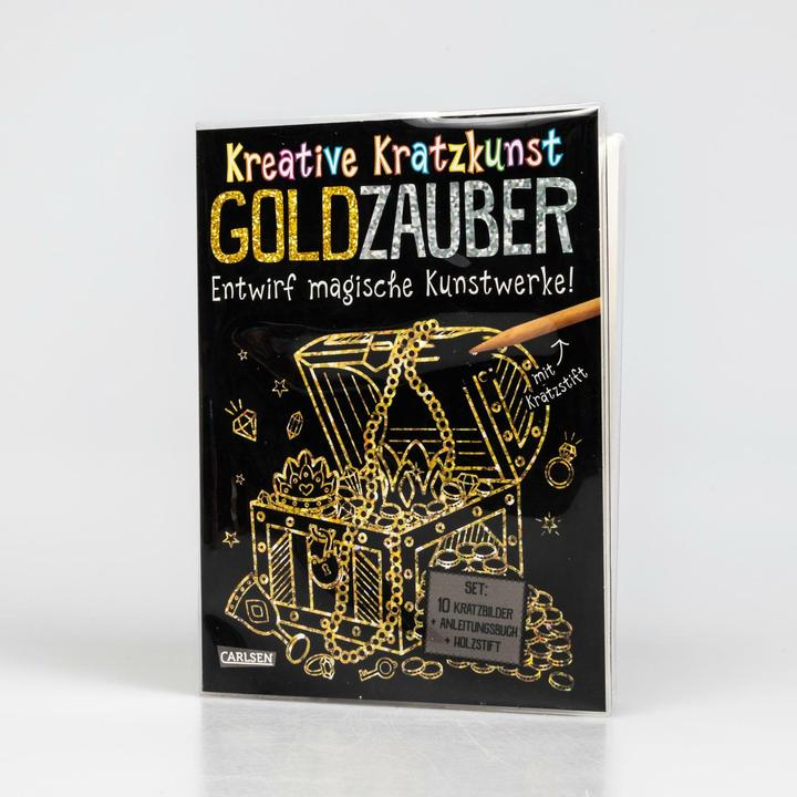 Productafbeelding Krasplaatjes voor kinderen: Creatieve kraskunst: Gouden magie