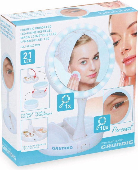 Immagine prodotto Grundig Specchio cosmetico a LED pieghevole