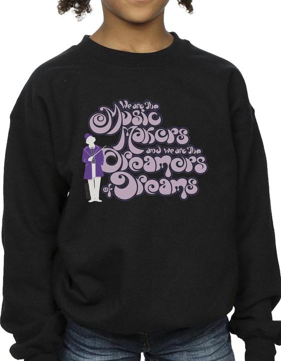 Produktbild Willy Wonka & the Chocolate Factory Dreamers Text Sweatshirt Mädchen (104)