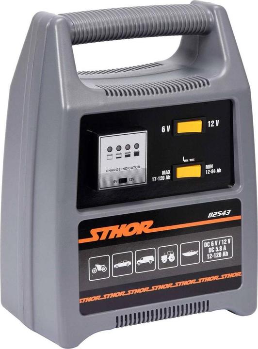 Sthor 6V/12V Batterieladegerät Automatik Batterielader 8A 120Ah (12V, 8 A)