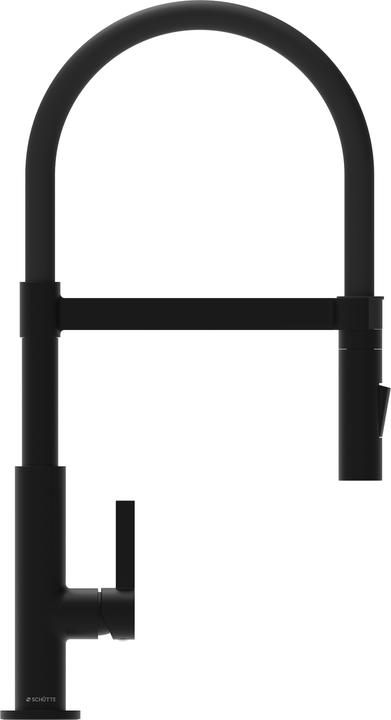 Produktbild Schütte Wasserhahn Küche MIAMI Spültischarmatur Schwarz matt mit Soft-Touch Schlauch Schwenkbar 79147