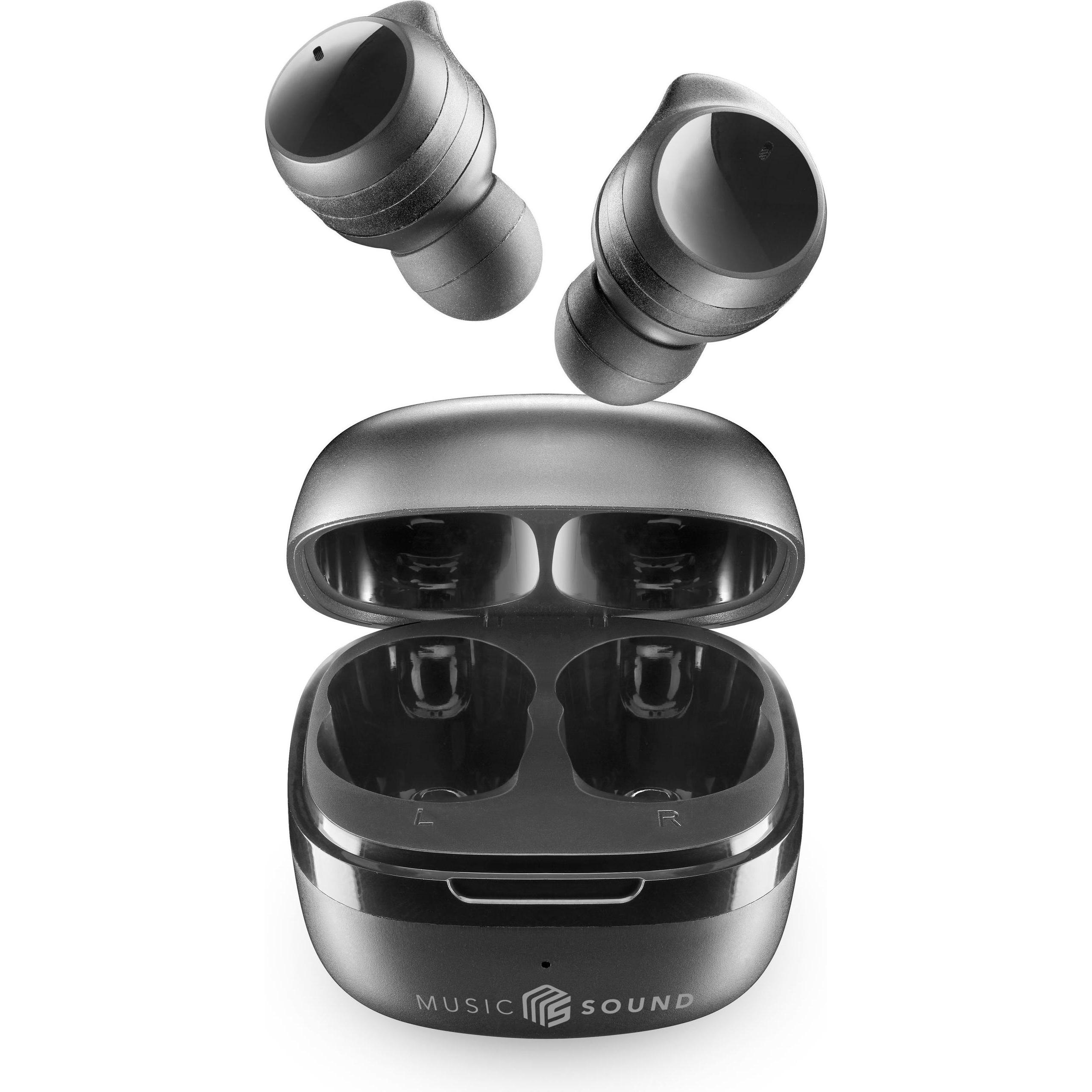 Cellularline Music Sound Flow Kabelloses In-Ear-Headset Musik und Bluetooth-Anrufe Schwarz (keine Geräuschunterdrückung,...