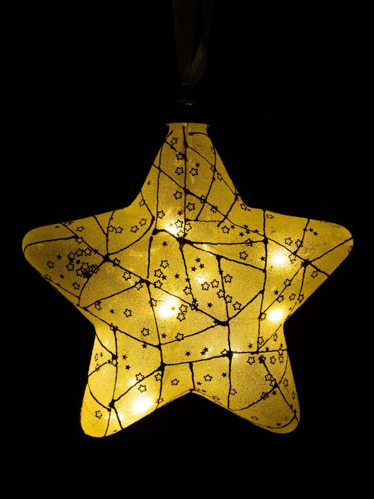 Image du produit Cocon LED-Stern, Weiss/Gold