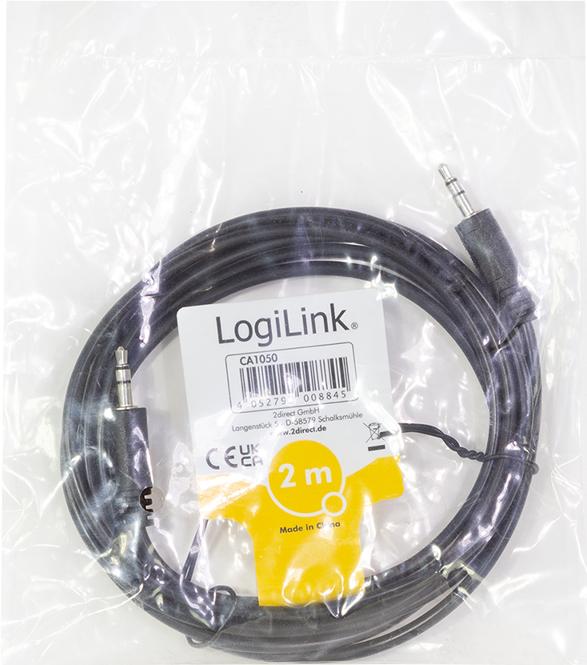 Actual product image LogiLink CA Connection cable (2 m, 3.5mm jack (AUX))