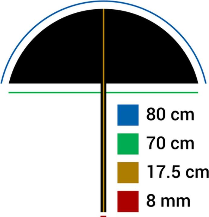 Actual product image Falcon Eyes Reflex Umbrella UR-32SL Sunlight/Black 80 cm (Umbrella reflector, 80 cm)