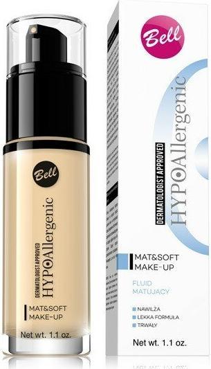 Bell Cosmetics HypoAllergenes Matt&Soft Make-Up Hypoallergenes Mattierungsfluid 01 Hellbeige 30g (Light Beige)