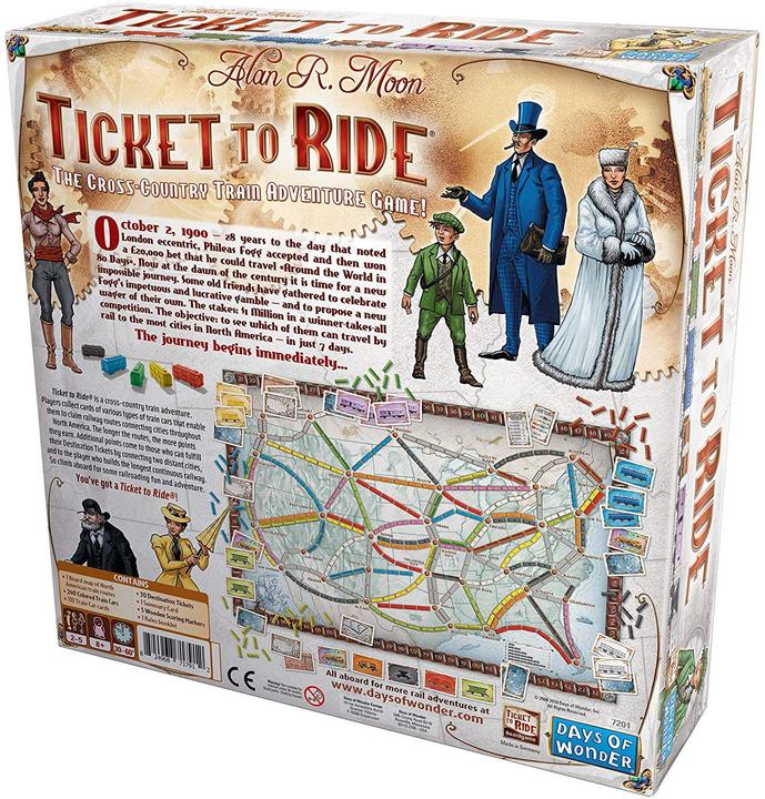 Image du produit Enigma Ticket to Ride - USA (Nordic) (DOW7201S) (Anglais, 2 - 5 Joueur)