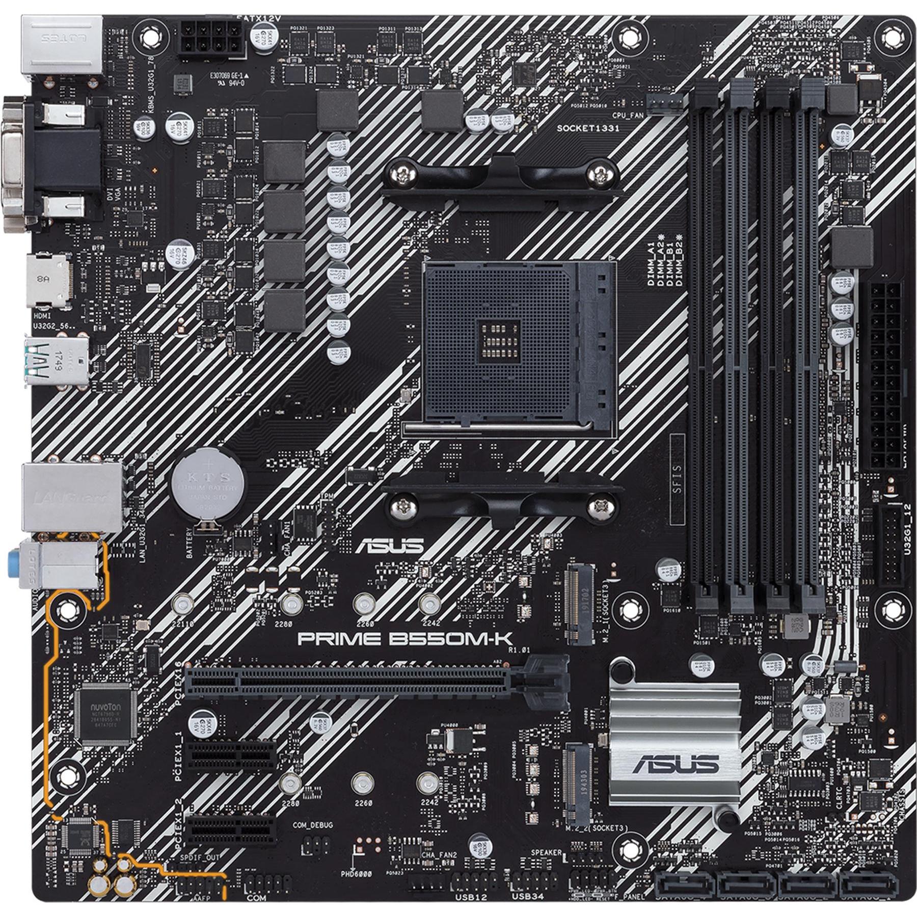 ASUS PRIME B550M-K (AM4, AMD B550, mATX), Mainboard