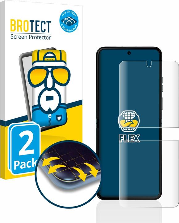 Actual product image BROTECT Full-Cover Protector (2 Piece, Motorola Razr 40 Ultra)