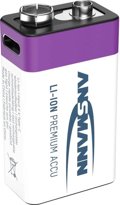Produktbild Ansmann Premium Rechargeable (1 Stk., 9V Block, 340 mAh)