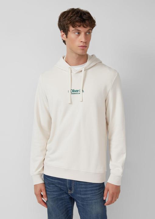 Produktbild s.Oliver Sweatshirt Kapuzenpullover aus Baumwollmix mit Label-Print (M)