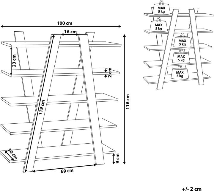 Actual product image Beliani Escalante (100 x 33 x 116 cm)