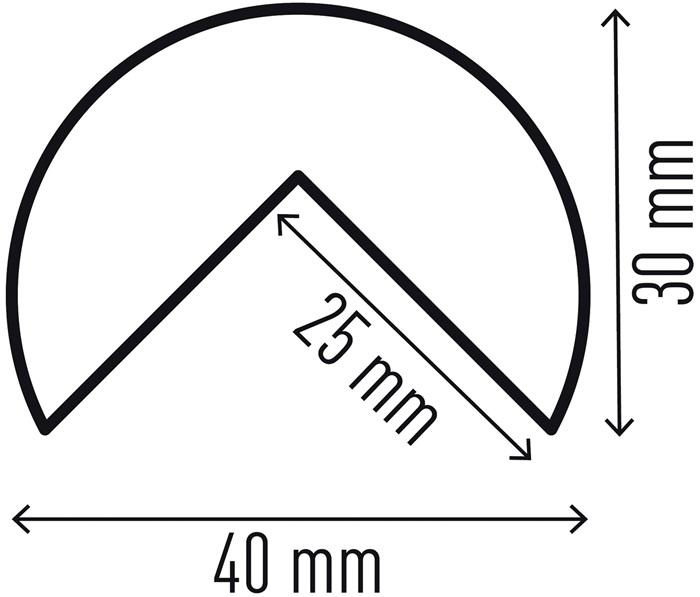 Actual product image Durable Eckschutzprofil C25R magnetisch 5 stk
