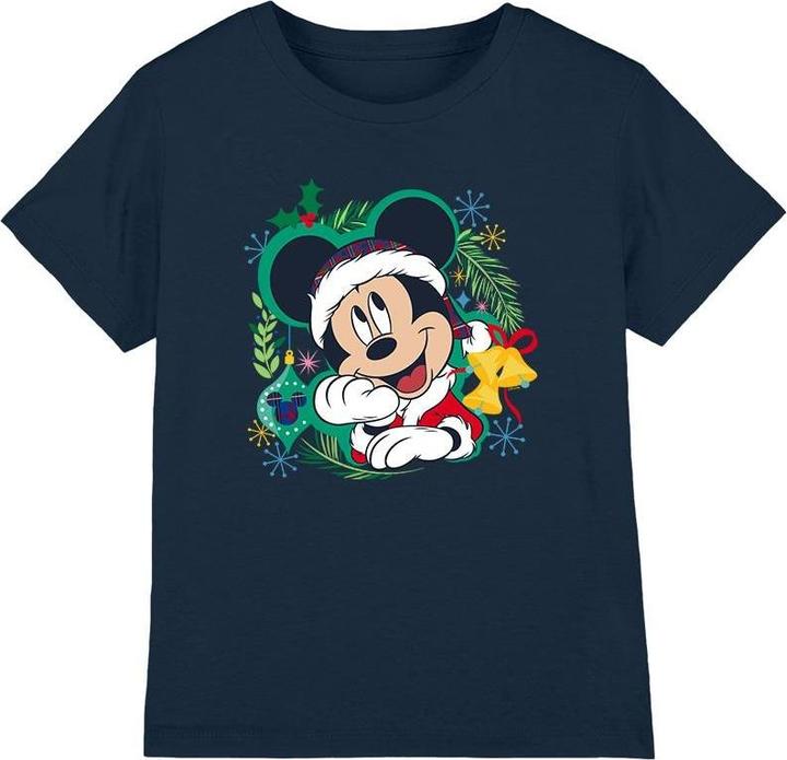 Actual product image Disney Childrens/Kids Mickey Mouse Wreath Christmas T-Shirt (128)