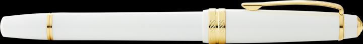 Actual product image Cross Fountainpen Bailey light glossy white, gold tone trim, M-nib, in giftbox (White/gold, 1 x)