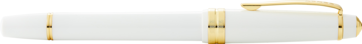 Immagine prodotto Cross Fountainpen Bailey bianco chiaro lucido, finiture dorate, pennino M, in confezione regalo (Bianco/oro, 1 x)