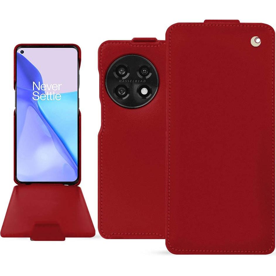 Noreve Lederschutzhülle vertikal (OnePlus 11), Smartphone Hülle, Rot
