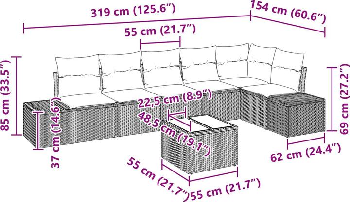 Produktbild vidaXL Gartensitzmöbel