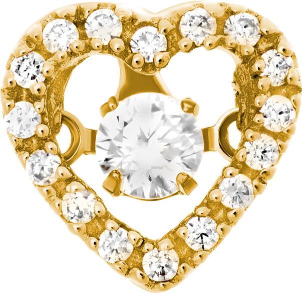 Immagine prodotto Julie Julsen Orecchini a cuore con pietra danzante (Argento 925)