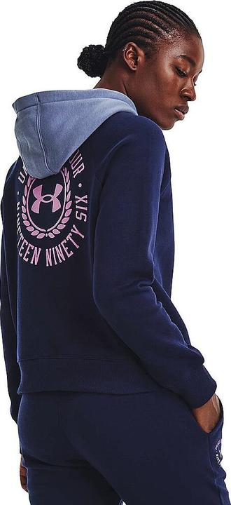 Immagine prodotto Under Armour Felpa con cappuccio Rival Fleece CB Donna Blu Navy 1373031 410 (S)