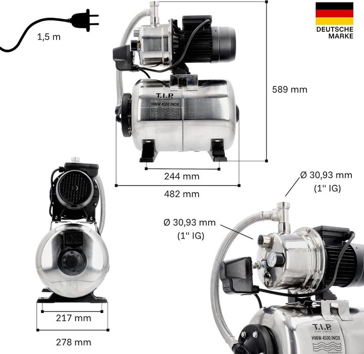 Productafbeelding T.I.P. HWW 4500 Inox (Pomp voor huishoudelijk water)