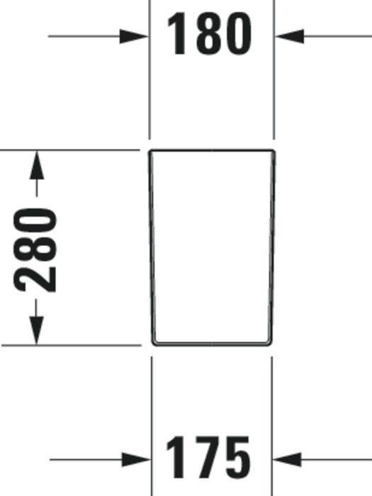 Produktbild Duravit Halbsäule HAPPY D.2 180x250mm weiss