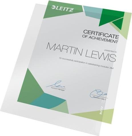 Image du produit Leitz Couverture transparente A4 en film PVC rigide (A4, 10x)