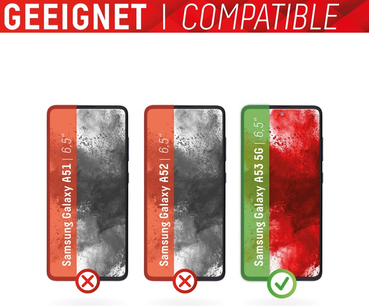 Image du produit Displex Real Glass, 2D Panzerglas + Handyhülle (1 pièce(s), Samsung Galaxy A53 5G)