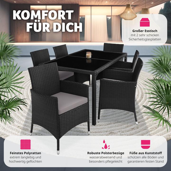 Produktbild tectake Rattan Sitzgruppe Porto
